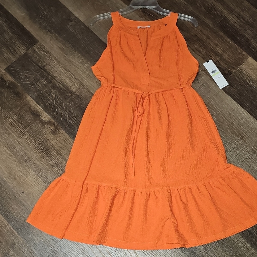 Calvin Klein Vibrant Orange Kids Dress